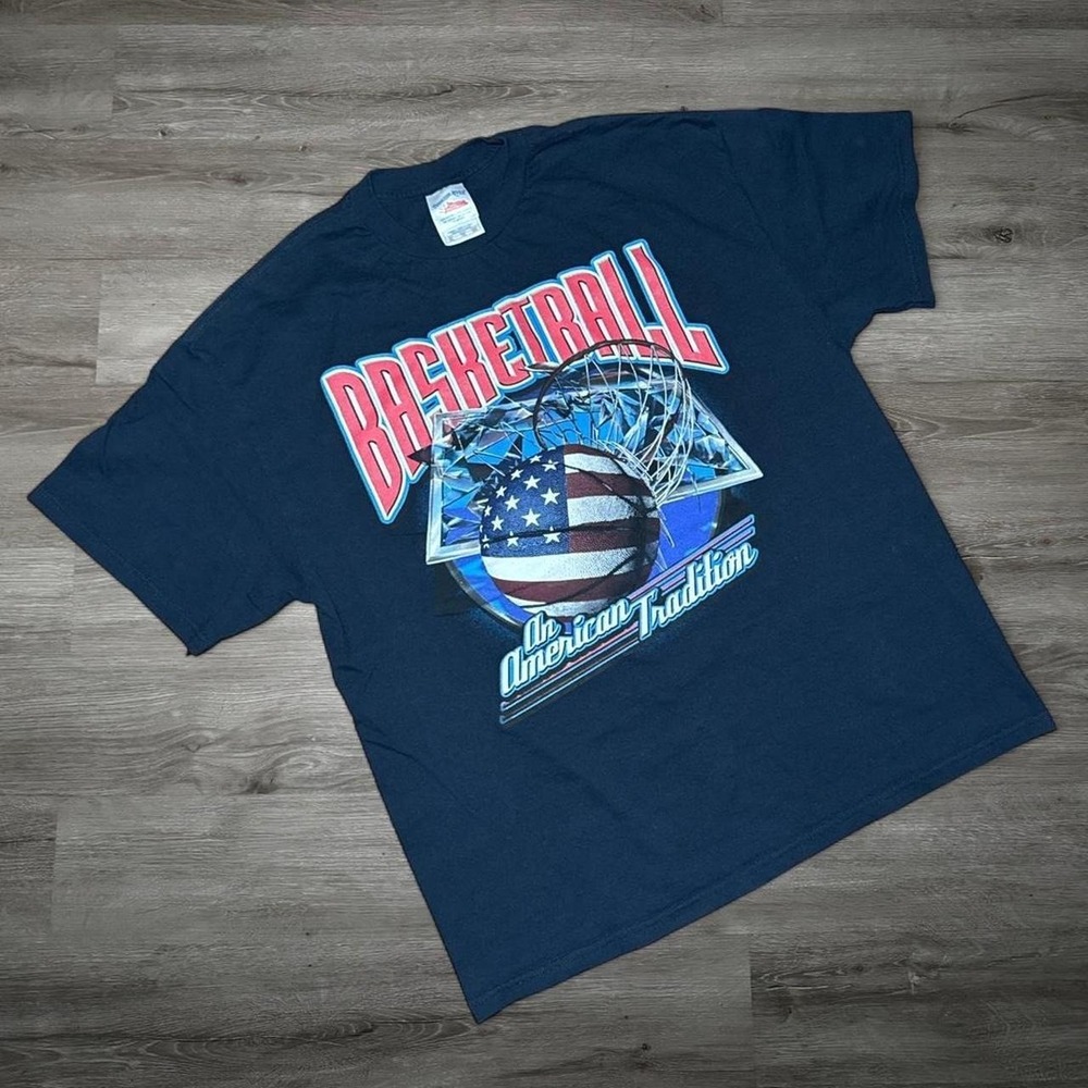 Basketball 2000's men's shattered backboard cotton blend tee
